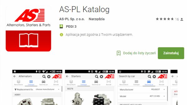 AS-PL Catalogue mobile app released for Android