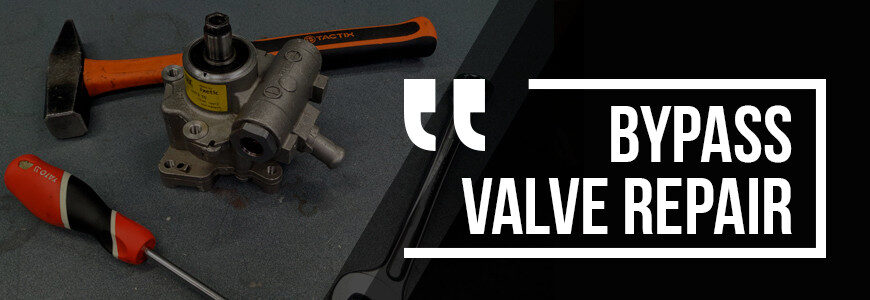 Bypass valve failure in the power steering pump